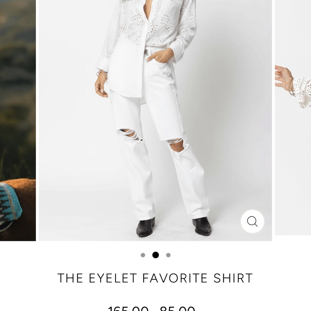 Stillwater Black Eyelet Button-Up Shirt
